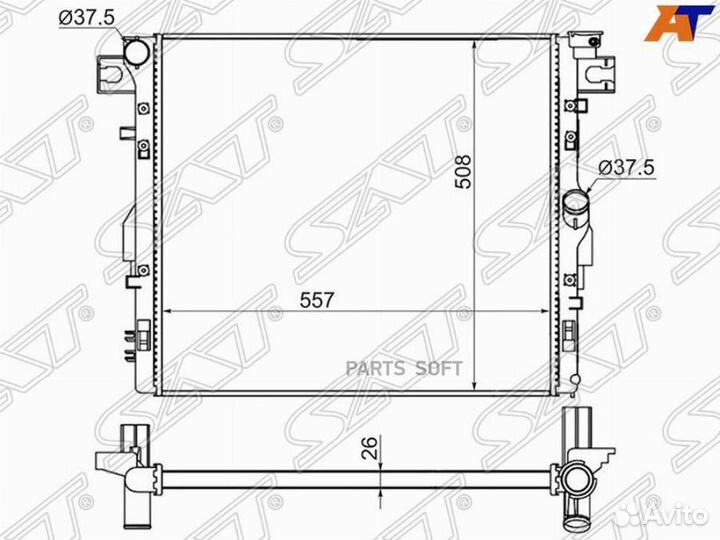 Радиатор Jeep Wrangler 06-18