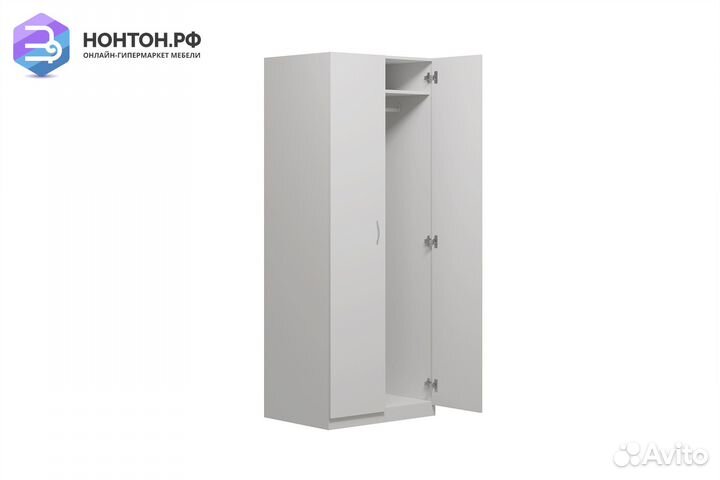 Шкаф двухстворчатый Пегас белый