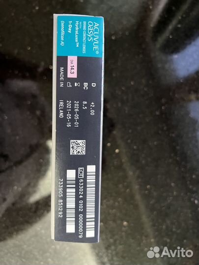 Линзы acuvue oasys +2