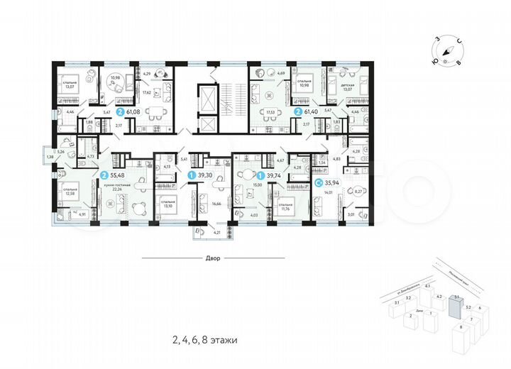 Квартира-студия, 35,9 м², 6/14 эт.