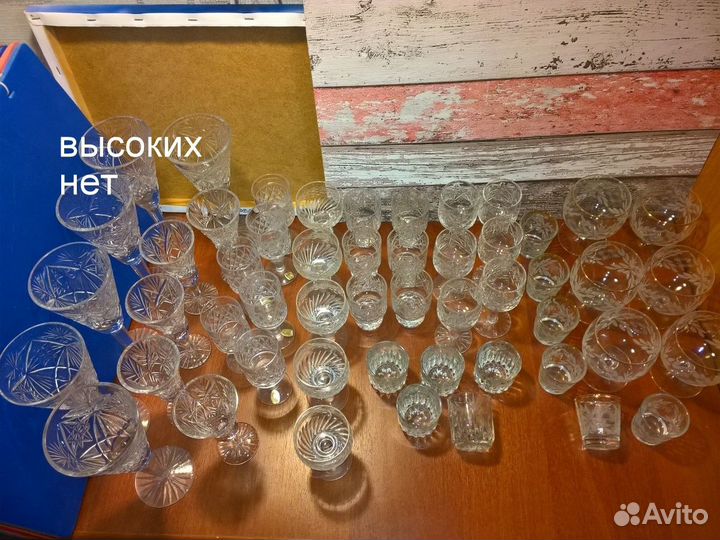 Фужеры, стопки, стаканы из хрусталя СССР