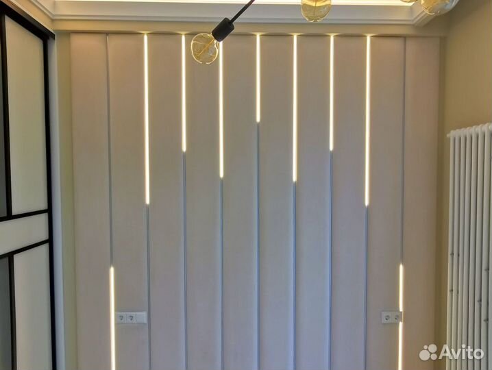 Мягкие стеновые панели с подсветкой