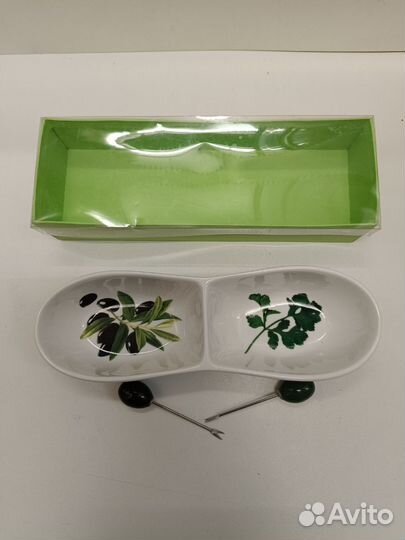 Менажница фарфор для оливок и зелени