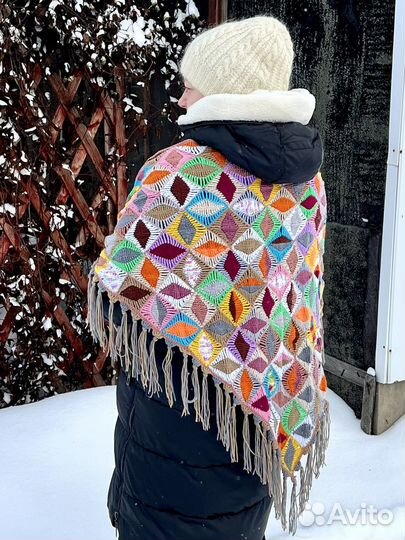 Шаль вязаная крючком