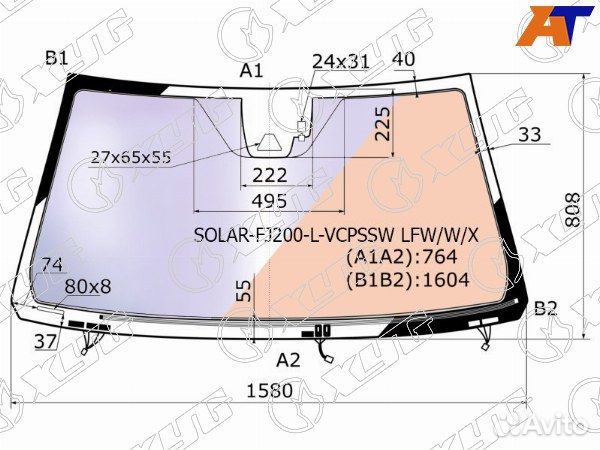 Стекло лобовое lexus LX570