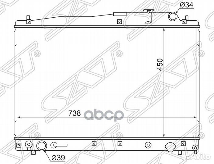 Радиатор Toyota Estima 00-05 TY0030-MZ Sat