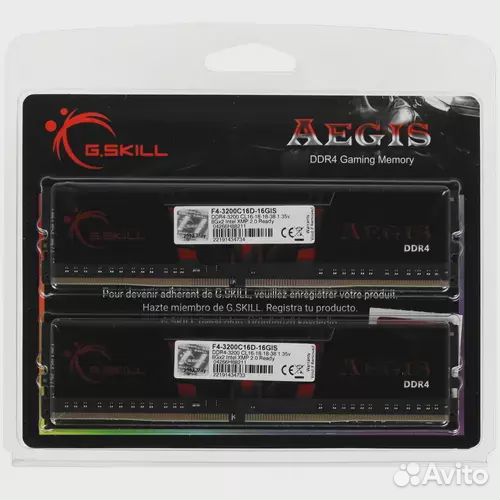 16Gb 3200 G.Skill aegis (F4-3200C16D-16GIS)