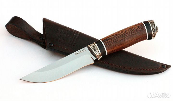 Нож Зяблик сталь elmax, рукоять венге-черный граб
