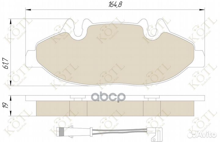 Тормозные колодки A0004216110 1600KT kotl