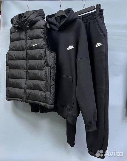 Спортивный костюм мужской на флисе тройка Nike