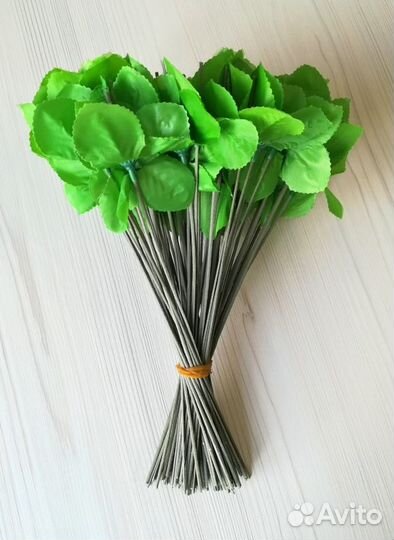 Ножка флористическая стебель с листьями