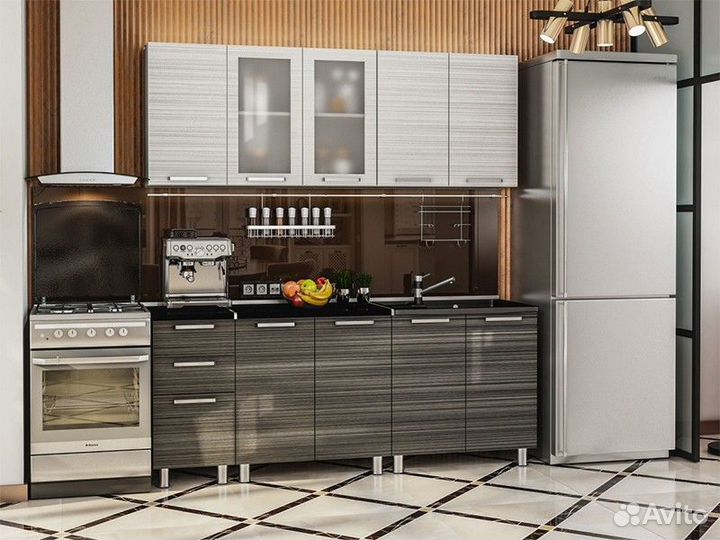 Кухня Титан шкаф 8В1 фасад титан Бланш 8В1 М 28