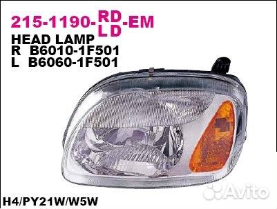 Фара передн лев с эк nissan: micra 00-01