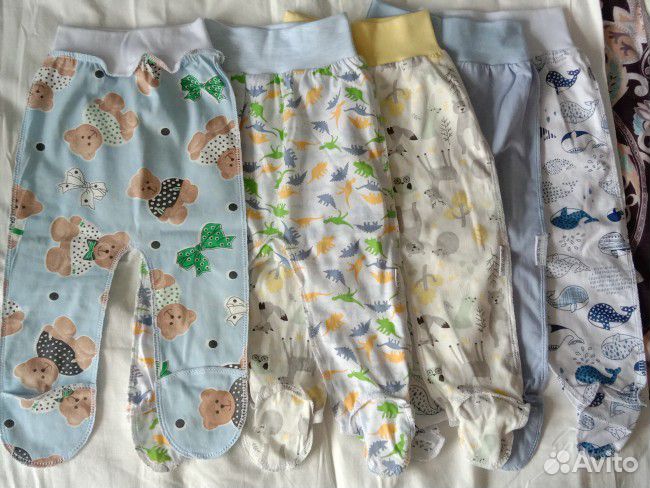 Ползунки для новорожденных новые комплектом 5 шт