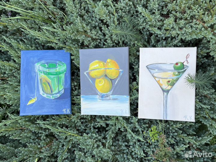 Триптих картин акрилом