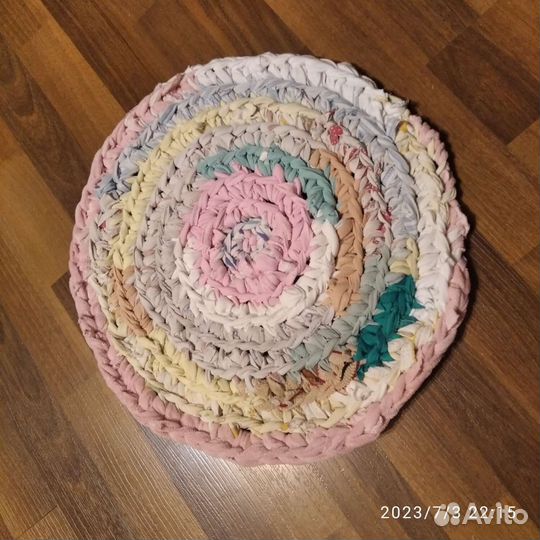 Коврик блинчиком из бывшей одёжки