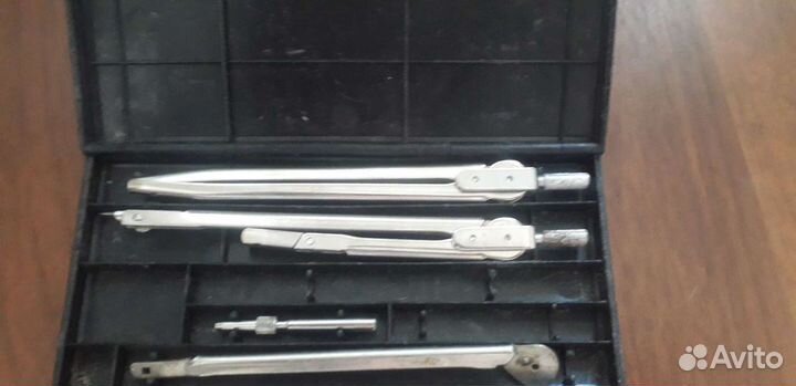 Готовальня, карандаши, винтаж