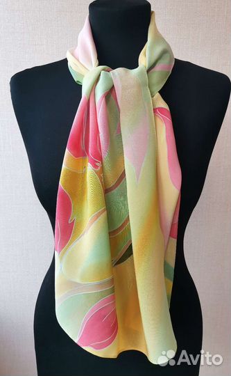 Шёлковый платок новый батик ручная роспись