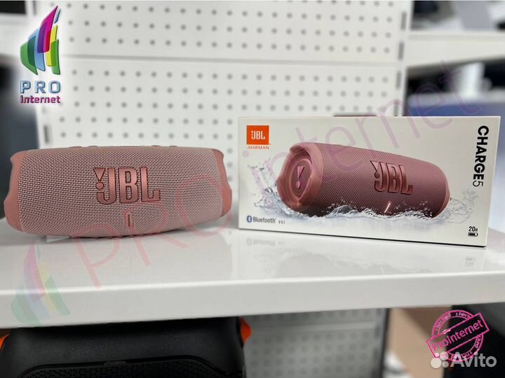 Портативная блютуз колонка JBL Charge 5 розовая