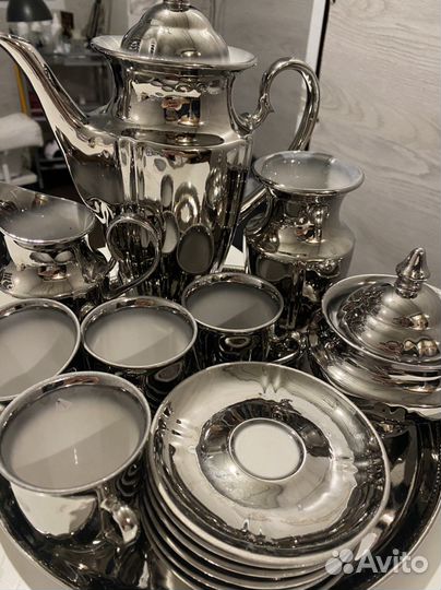 Кофейный сервиз хромовый