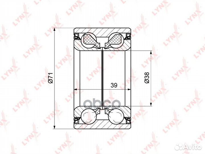 Подшипник ступицы toyota yaris 99- передн. WB12