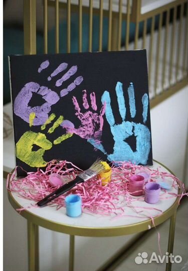 Набор для создания картины с отпечатками рук
