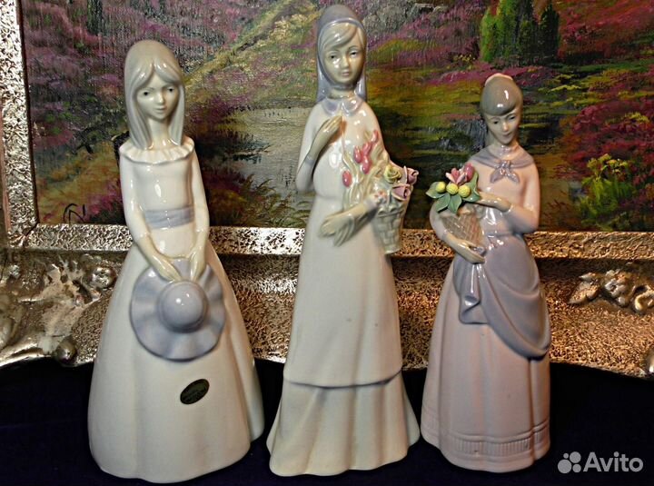 Девочки.Испания.Цветочницы.Статуэтки.Рекена.Фарфор