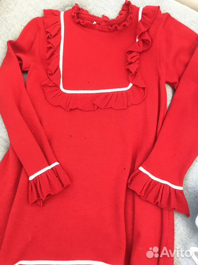 Платье для девочки нарядное трикотажное 122-128