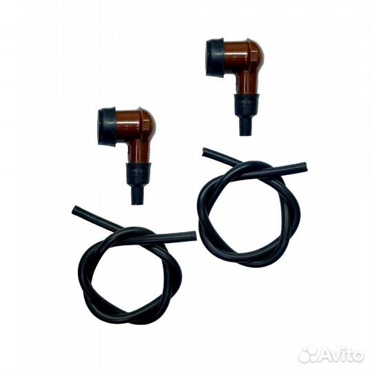 Свечной колпачок коричневый 2шт + провод в/в 1м