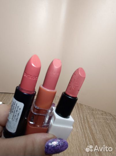 Набор помад +блеск +карандаш