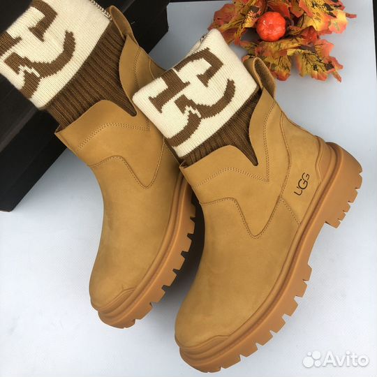 Ботинки зимние угги Ugg Martin Knit Chestnut