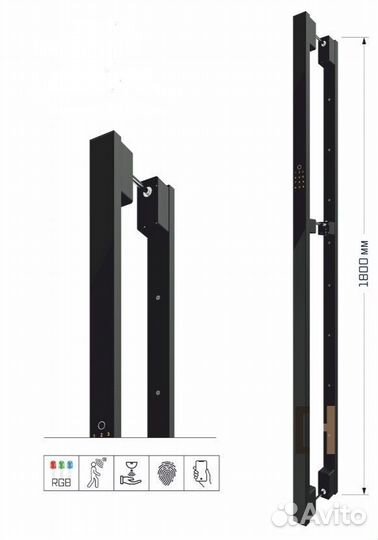 Уличная металлическая дверь в стиле Хай-Тек