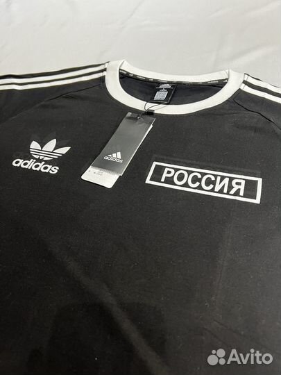 Футболка Adidas Россия черная L