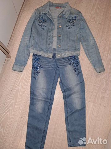 Костюм джинсовый для девочки 140