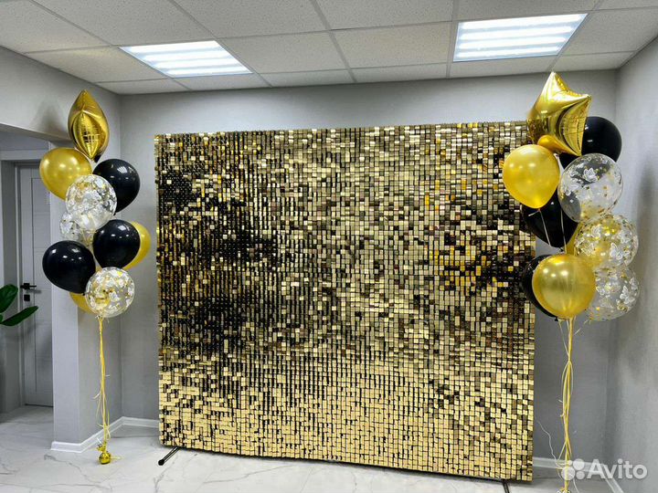 Фотозона пайетки,фотозона круглая,аренда