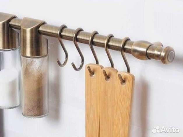 Рейлинг для кухни с крючками