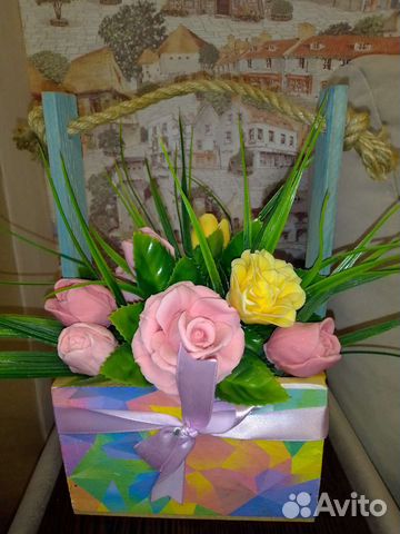 Букет из мыльных цветов