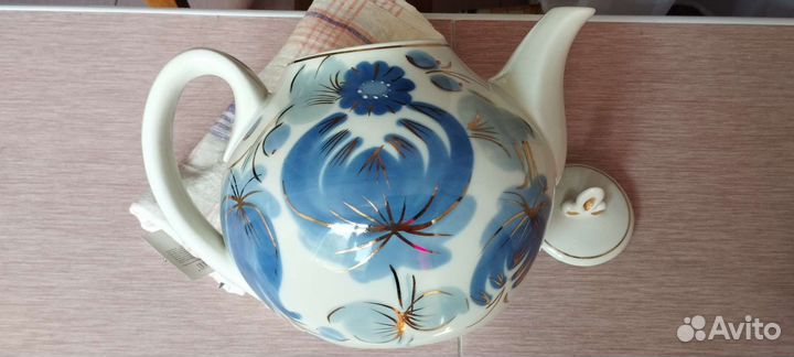 Чайник заварочный СССР Большой 3л Городецкий фарфо