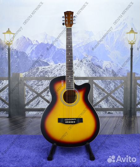 Акустическая гитара (новая) матовая, комплект