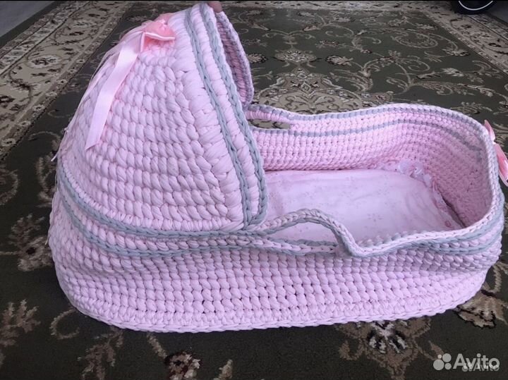 Люлька переноска вязаная