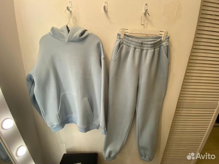 Флисовый костюм женский голубой