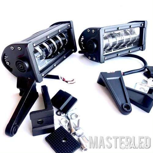 Линзованные фары дальний и ближний свет 120W 2 шт