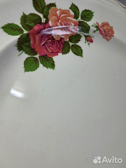 Блюдо зик Конаково Розы СССР