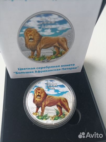 Серебряные монеты-Большая Африканская пятерка