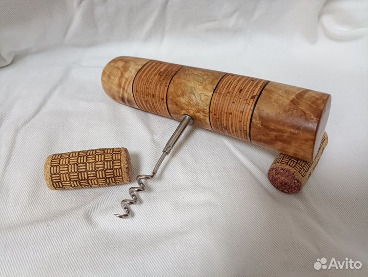 Штопор ручной работы. Береста, сувель