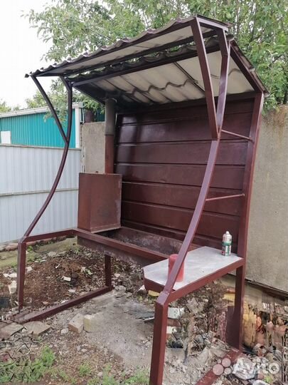 Мангал с крышей