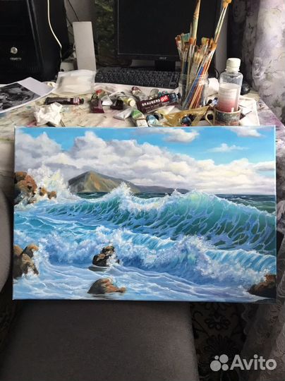 Картина море маслом