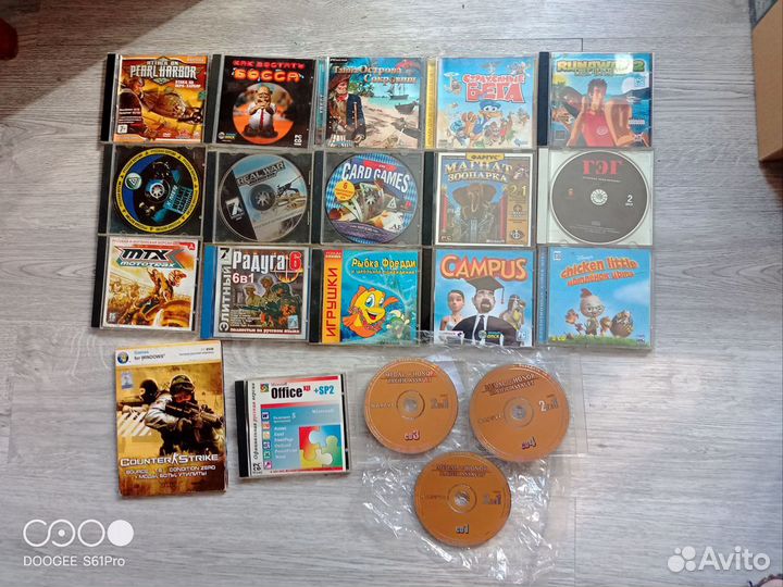 Диски CD, DVD, игровые и стеллаж. Торг