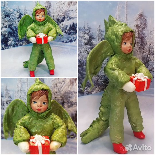 Ватные елочные игрушки