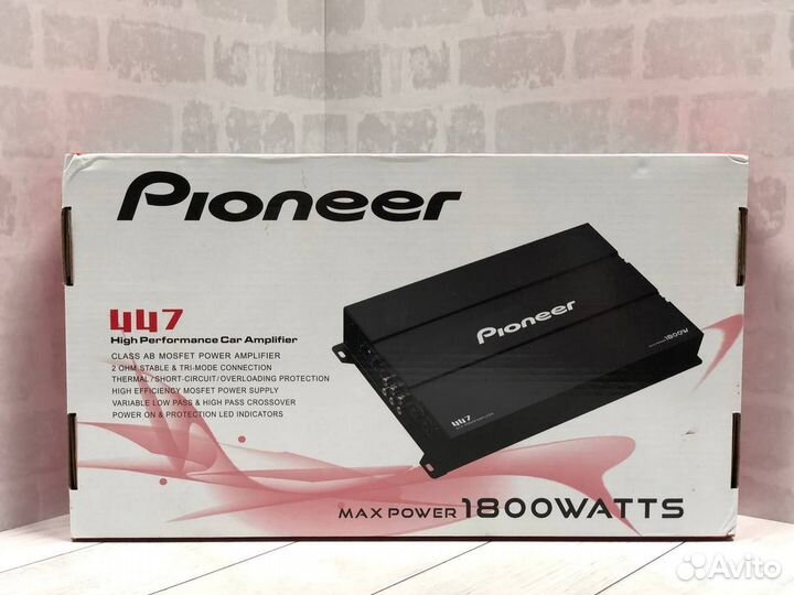 Усилитель автомобильный Pioneer 4х канальный устан